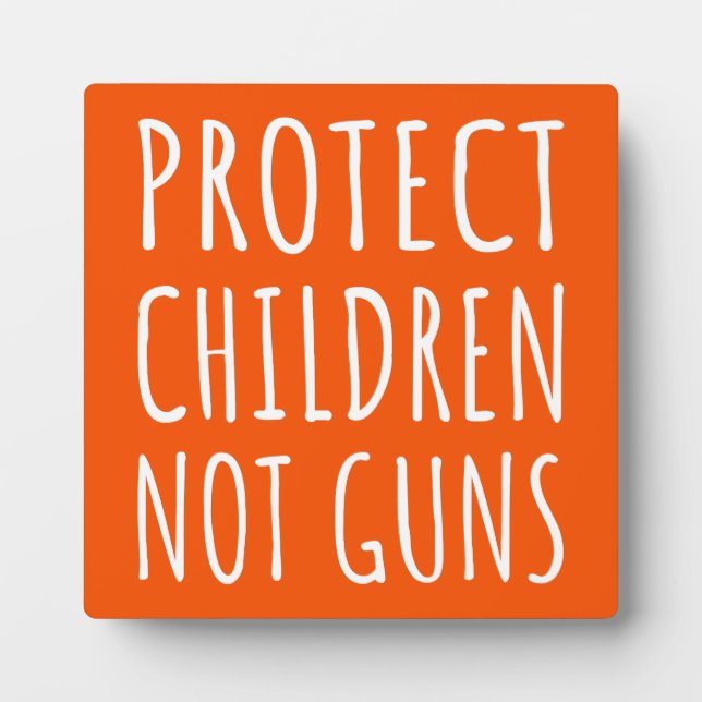 Schutz von Kindern, nicht Waffen - Ende der Gewalt Fotoplatte (Vorderseite)