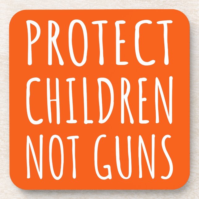 Schutz von Kindern, nicht Waffen - Ende der Gewalt Getränkeuntersetzer (Vorderseite)