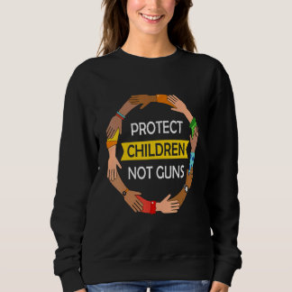 Schutz von Kindern ohne Waffen mit Orange 1 Sweatshirt