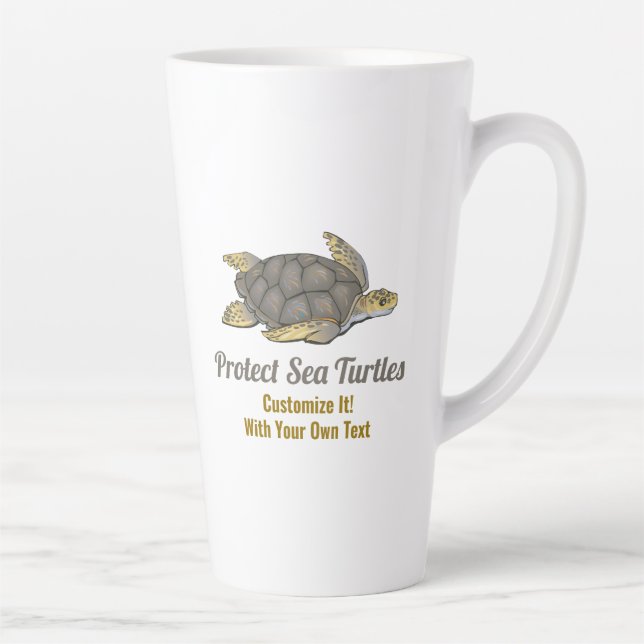 Schutz von Meeresschildkröten individuell Milchtasse (Rechts)