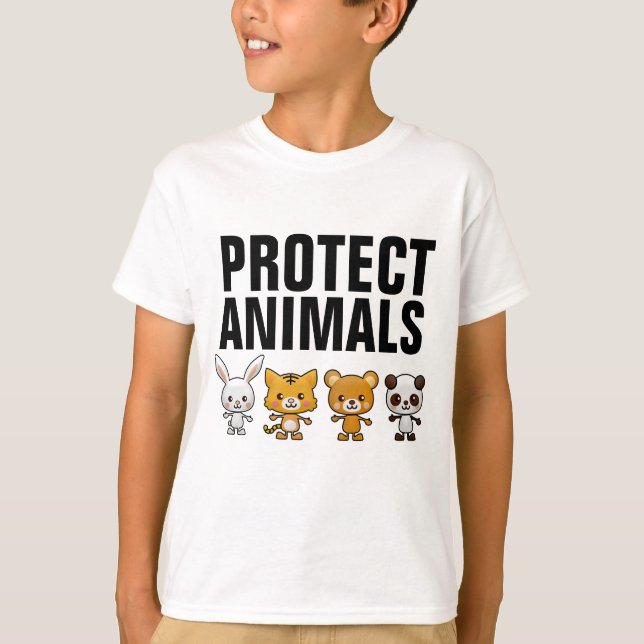 SCHUTZ VON TIEREN T - SHIRT T-SHIRTS (Vorderseite)