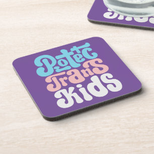 Schutz von Trans Kids Cork-Backed-Untersetzer Getränkeuntersetzer