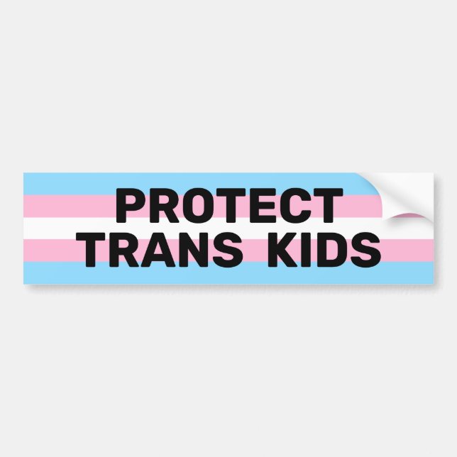 Schutz von Trans Kids | Verkehrsflagge Autoaufkleber (Vorne)