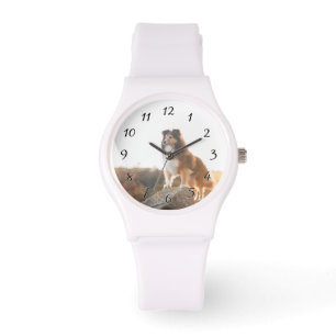 Schutz vor Klippen bei Sonnenuntergang Armbanduhr