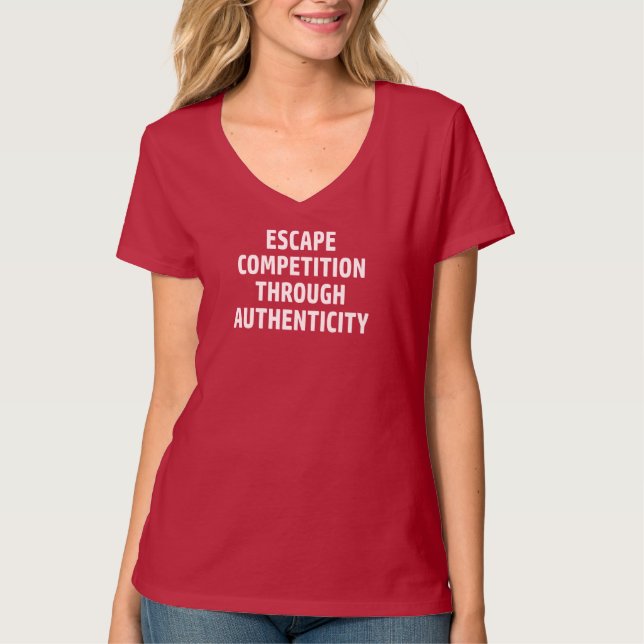 Schutz vor Wettbewerb durch Authentizität T-Shirt (Vorderseite)