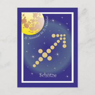 Schütze 23. November bis 21. Dezember Postkarte