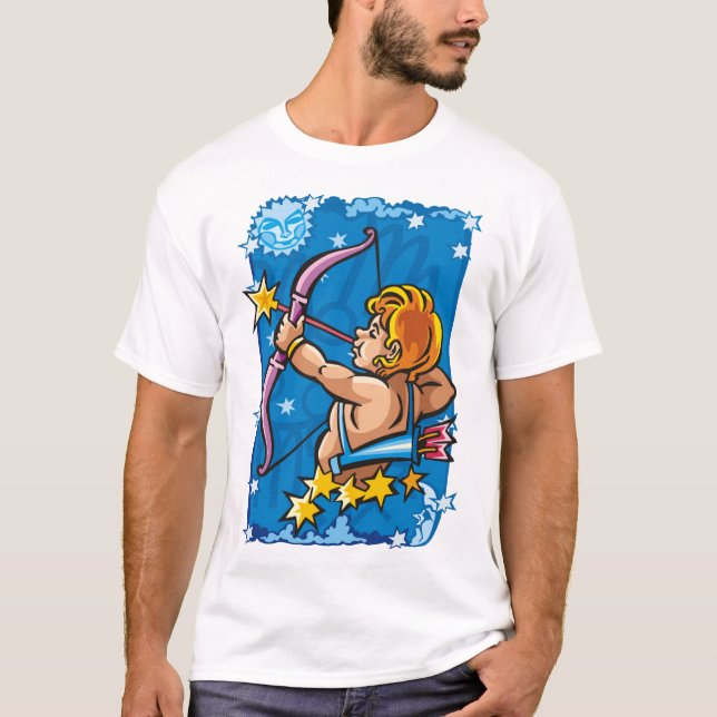 Schütze Archer am Nachthimmel T-Shirt (Vorderseite)