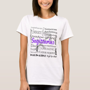Schütze Astrologie Sternzeichen Horoskop Collage T-Shirt