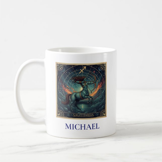 Schütze Blue Celestial Tierkreis Kaffeetasse (Links)