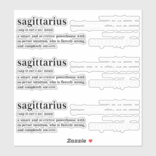 Schütze Definition Ästhetik Astrologie Geschenk Aufkleber