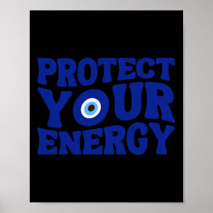 Schütze deine Energie Böser Blick Spirituell Posit Poster