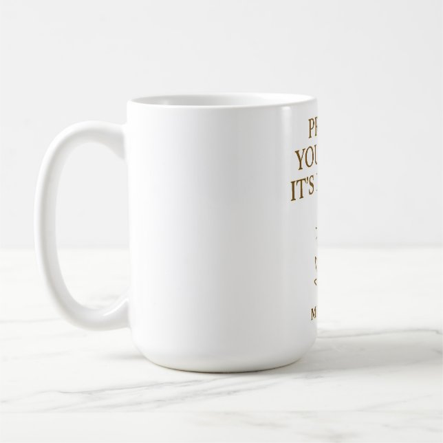 Schütze deinen Frieden — Minimalistisches Selbstfü Kaffeetasse (Links)