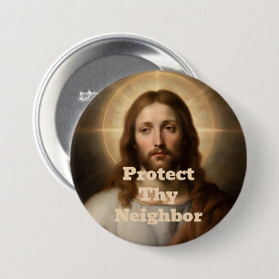 Schütze deinen Nachbarn Knopf Button