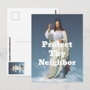 Schütze deinen Nachbarn Postkarte