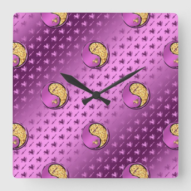 Schütze den Archer Quadratische Wanduhr (Vorderseite)