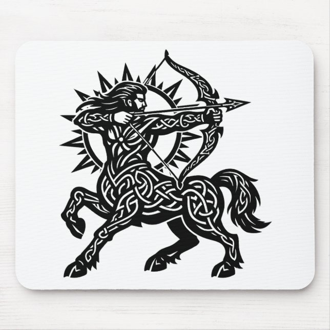 Schütze — Der Schütze von BurnsInHell Mousepad (Vorne)