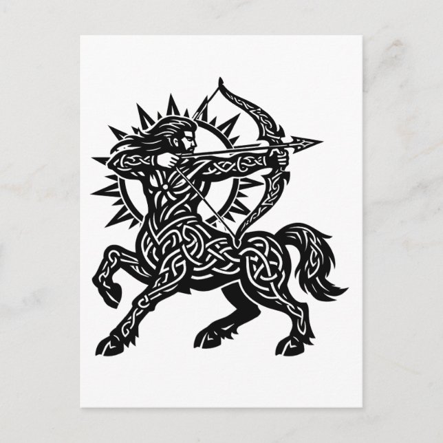 Schütze — Der Schütze von BurnsInHell Postkarte (Vorderseite)