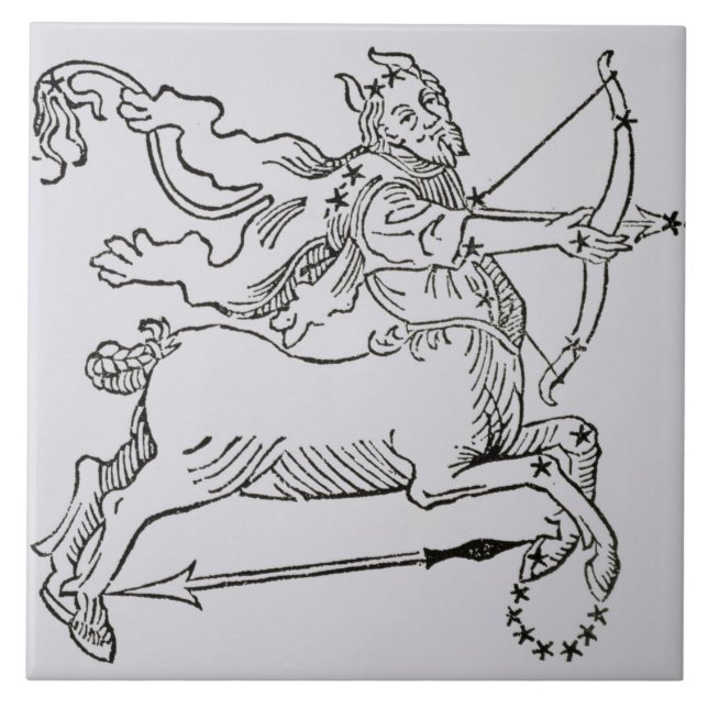 Schütze (der Zentaur) eine Illustration von Fliese (Vorderseite)