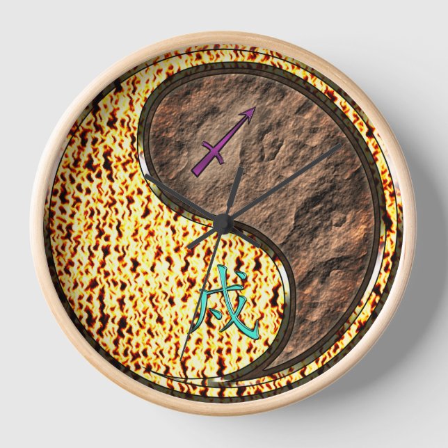 Schütze & Erdhund Uhr (Vorderseite)
