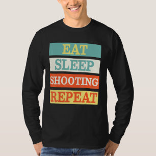 Schütze Essen Schlaf Schießen Wiederholen Retro T-Shirt