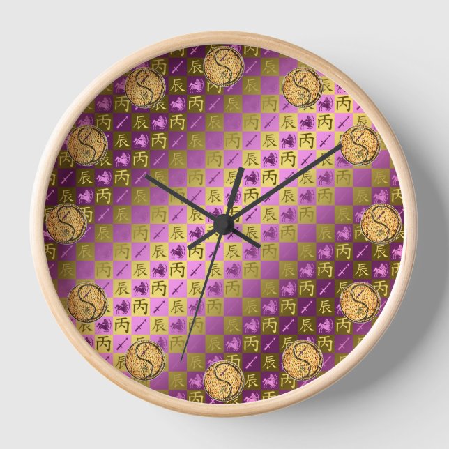 Schütze & Feuerdrache Uhr (Vorderseite)