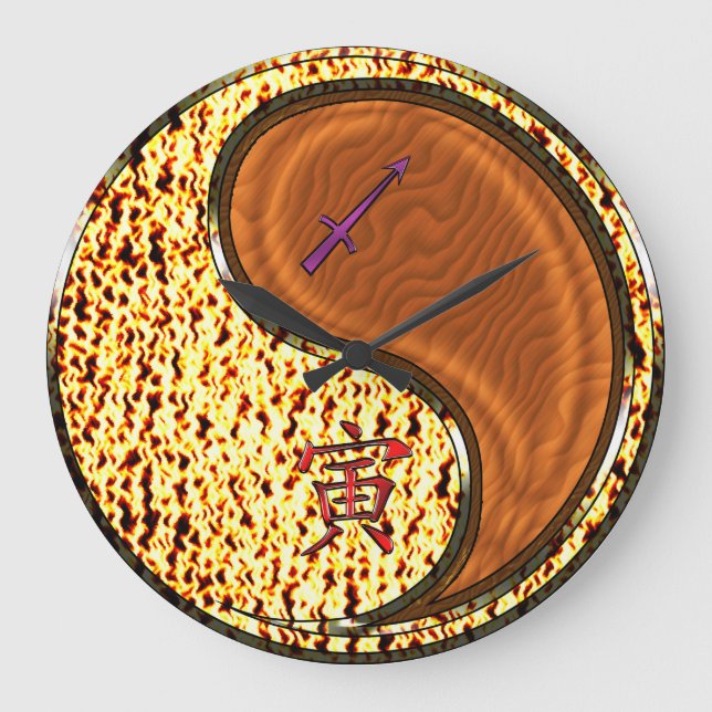 Schütze & Holz Tiger Große Wanduhr (Vorderseite)