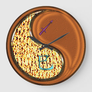 Schütze & Holzschlange Große Wanduhr