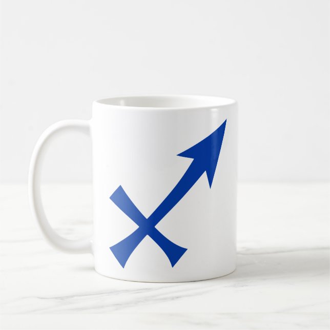 Schütze in Blau Kaffeetasse (Links)