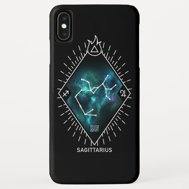 Schütze-Konstellation u. Tierkreis-Symbol Case-Mate iPhone Hülle (Rückseite)