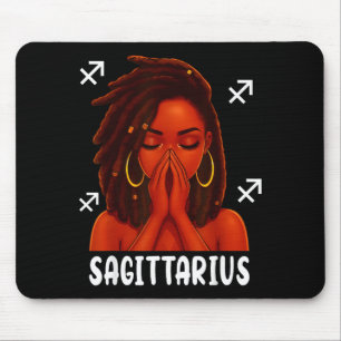 Schütze Loc'd Schwarze Frau Bete Christlicher Tier Mousepad