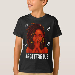 Schütze Loc'd Schwarze Frau Bete Christlicher Tier T-Shirt