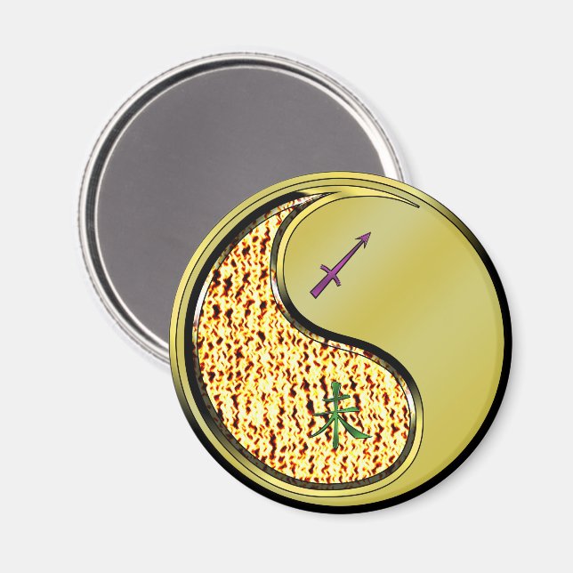 Schütze & Metall Ziege Magnet (Vorderseite/Rückseite)
