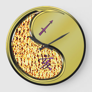 Schütze & Metallschwein Große Wanduhr