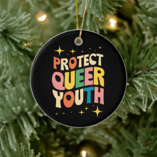 Schütze queere Jugendliche Schütze trans Kinder LG Keramik Ornament