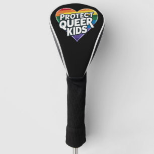 Schütze queere Kinder  Regenbogenherz  LGBT Stolz  Golf Headcover
