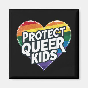 Schütze queere Kinder Regenbogenherz LGBT Stolz Magnet
