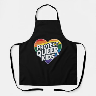 Schütze queere Kinder Regenbogenherz LGBT Stolz Schürze