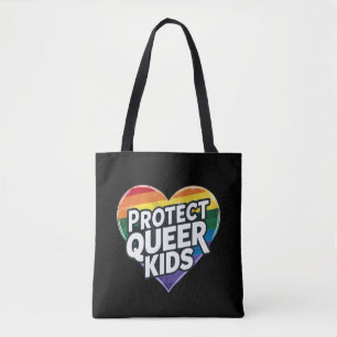 Schütze queere Kinder  Regenbogenherz  LGBT Stolz  Tasche
