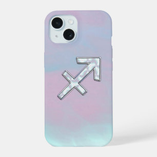 Schütze-Sternzeichen auf Perlmutt-Dekor iPhone 15 Hülle