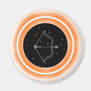 Schütze-Symbol – Minimales Astrologie-Emblem Magnet