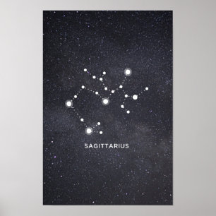 Schütze-Tierkreis-Konstellations-Plakat Poster