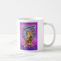Schütze-Tierkreis-Tasse mit niedlichem weiblichem