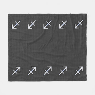 Schütze-Tierkreis-Zeichen-Kohlenstoff-Faser-Art Fleecedecke
