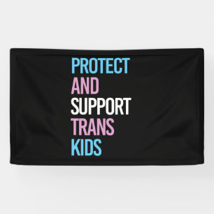 Schütze und unterstütze Trans-Kinder Banner