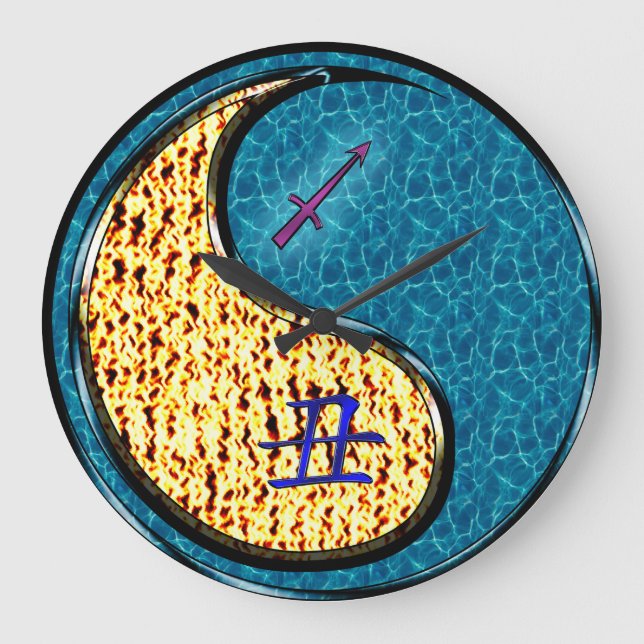 Schütze & Wasserbüffel Große Wanduhr (Vorderseite)