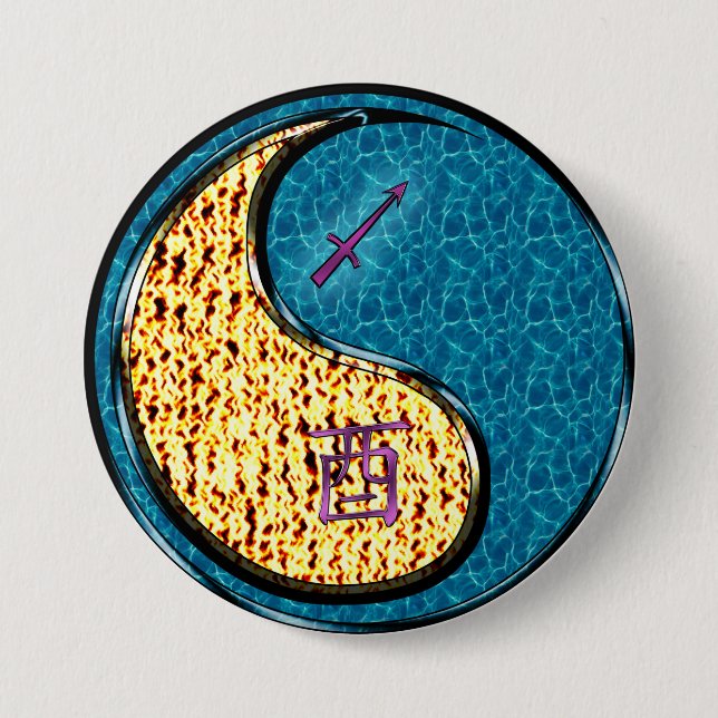 Schütze & Wasserhahn Button (Vorderseite)
