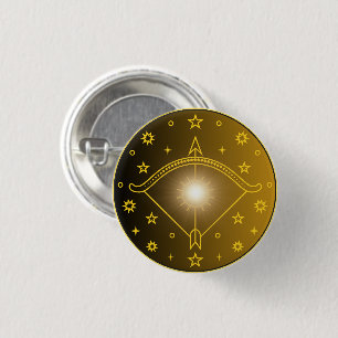 Schütze-Zodiac-Emblem Minimales Himmelsymbol Button