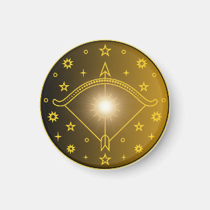 Schütze-Zodiac-Emblem Minimales Himmelsymbol Magnet