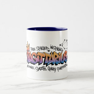 Schütze Zodiac Graffiti Zweifarbige Tasse