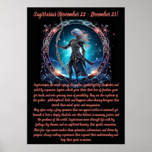 Schütze Zodiac Kunst Poster
